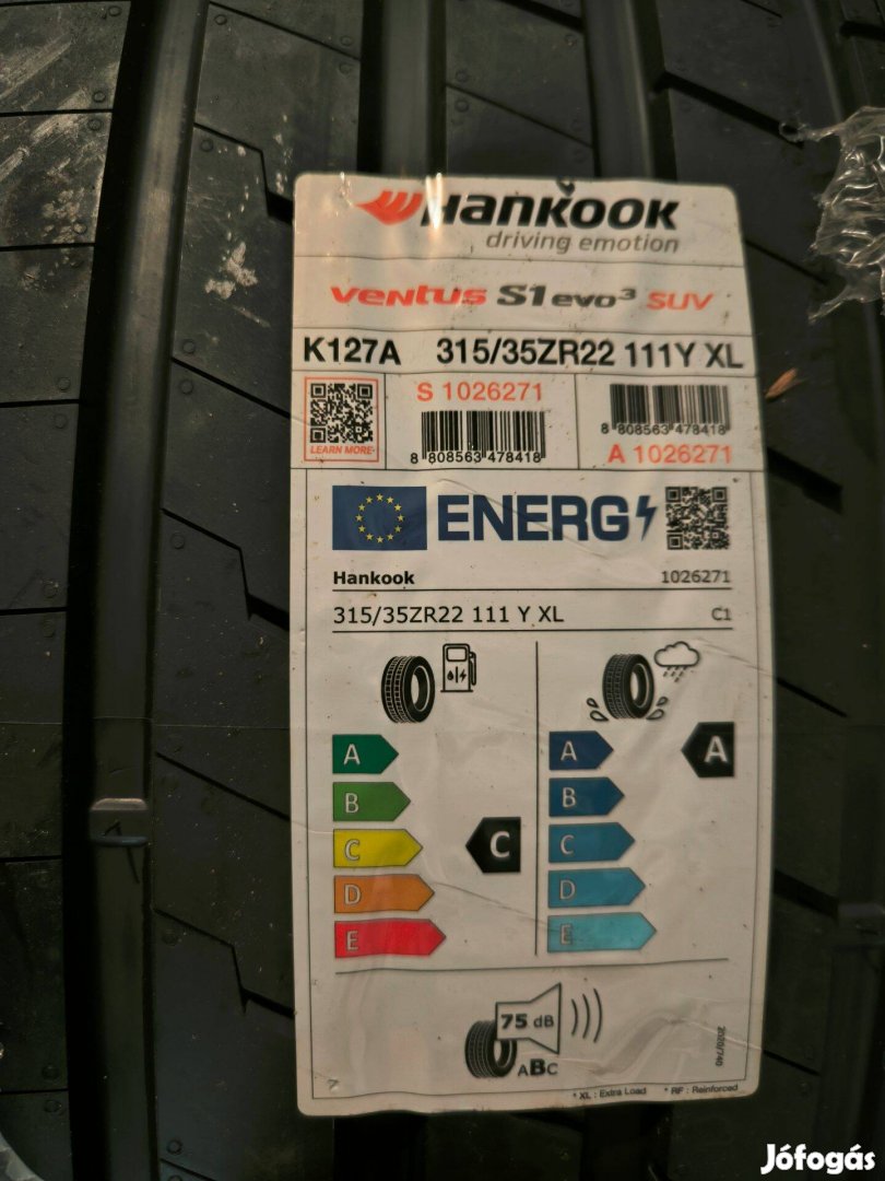 315/35R22 2db új Hankook nyárigumi