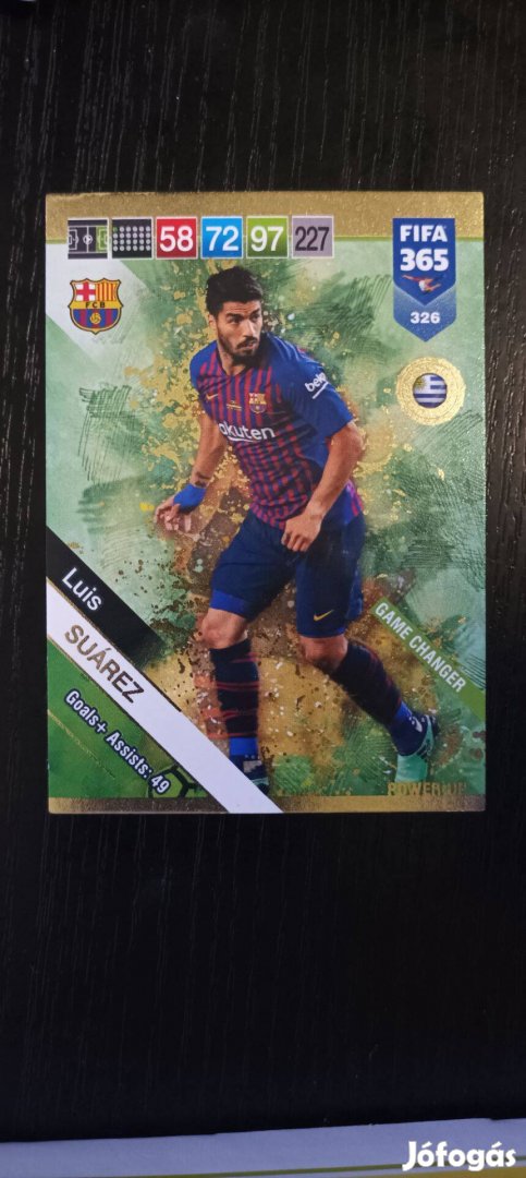 326 Luis Suárez Power-UP: Game Changer (FC Barcelona) focis kártya