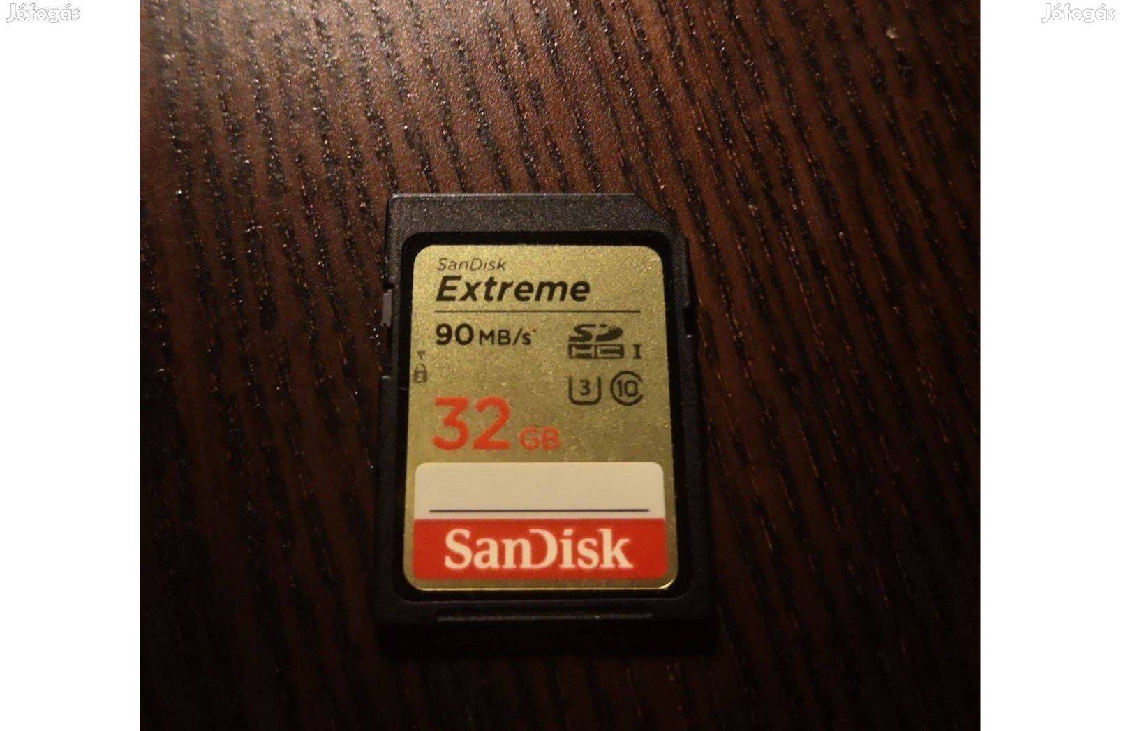 32GB Extreme SD HC memória kártya U3 CL10