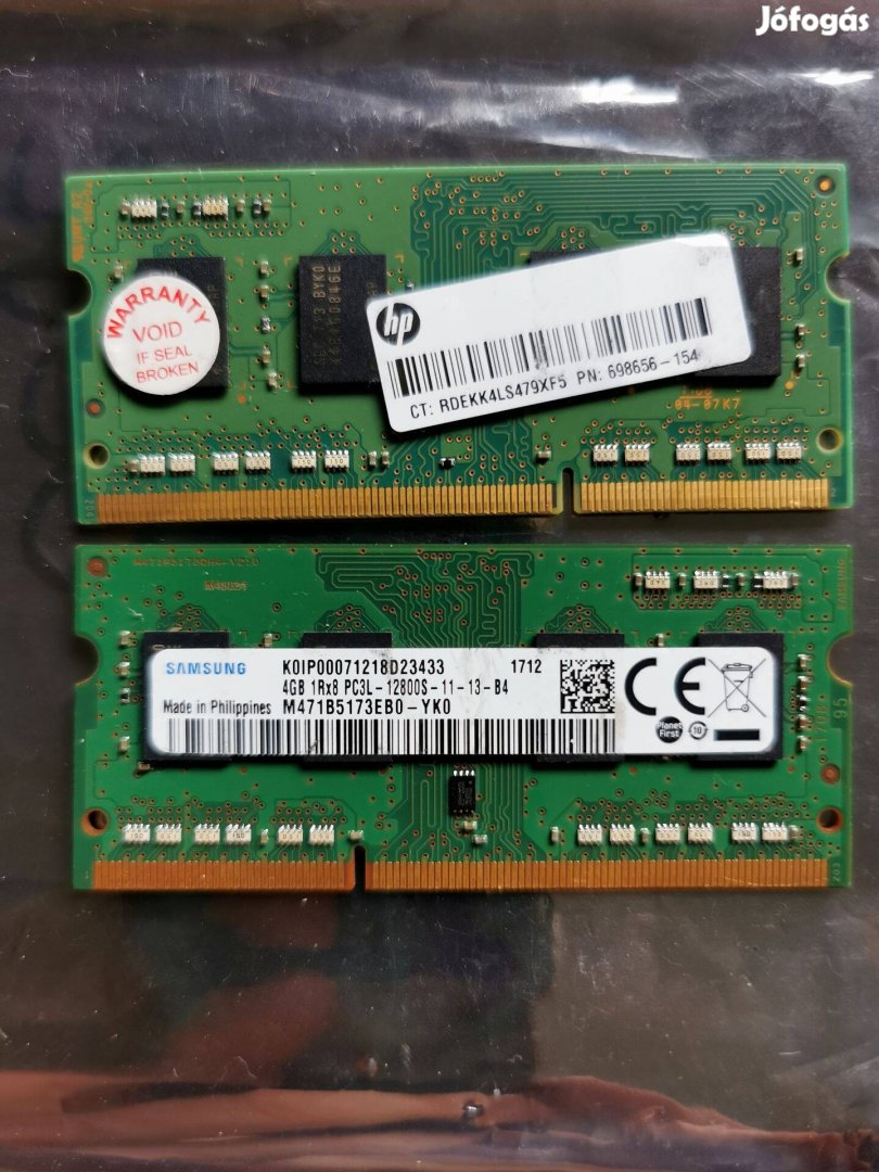 32/2 Samsung M471B5173RB0 8gb 3 hónap garancia DDR3 PC3L ram memória