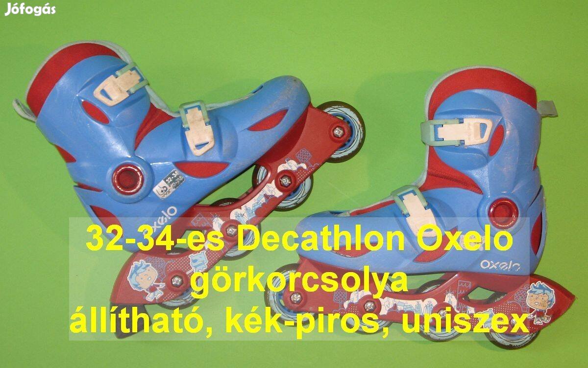 32-34-es Decathlon Oxelo állítható görkorcsolya uniszex Bp.12.ker
