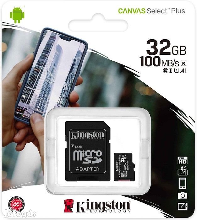 32 GB MicroSD kártya Kingston