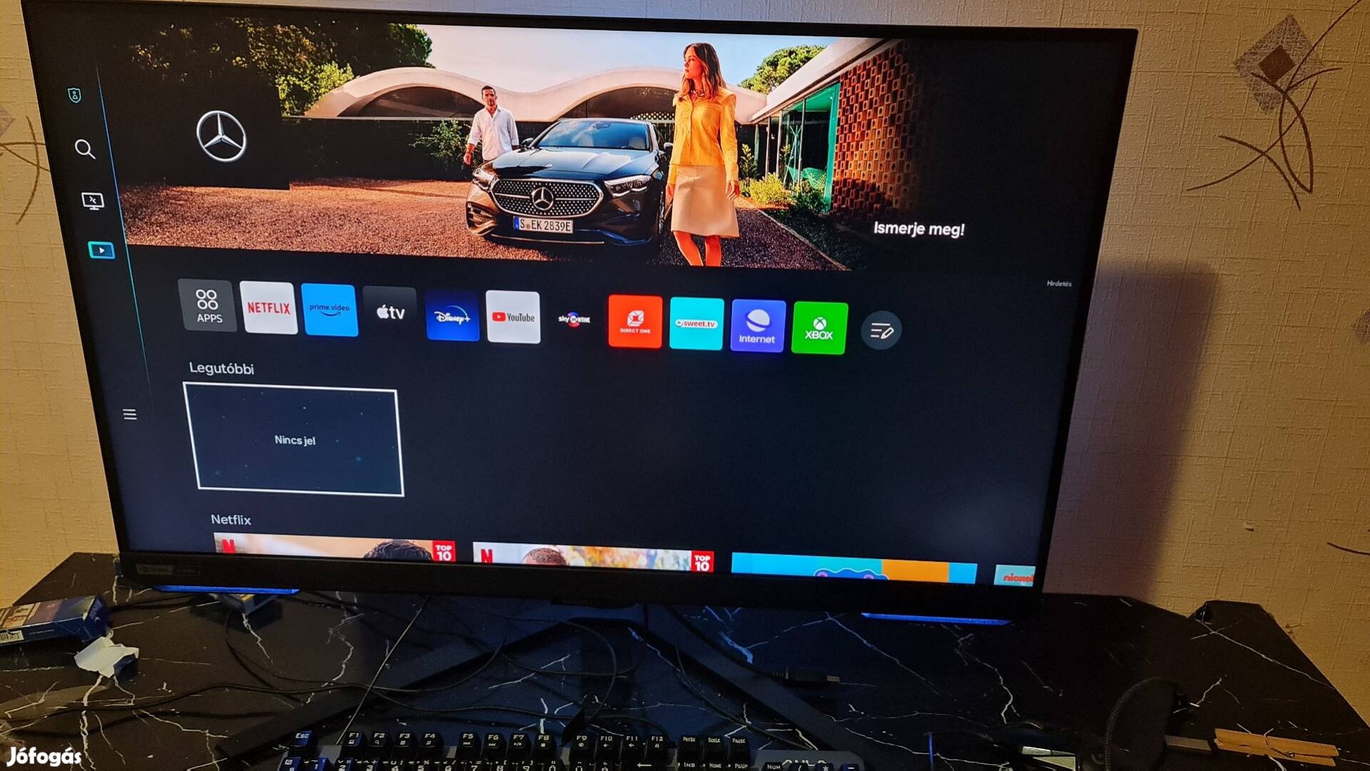 32" Odyssey G7 4K 144Hz Smart TV és Gaming Monitor egyben