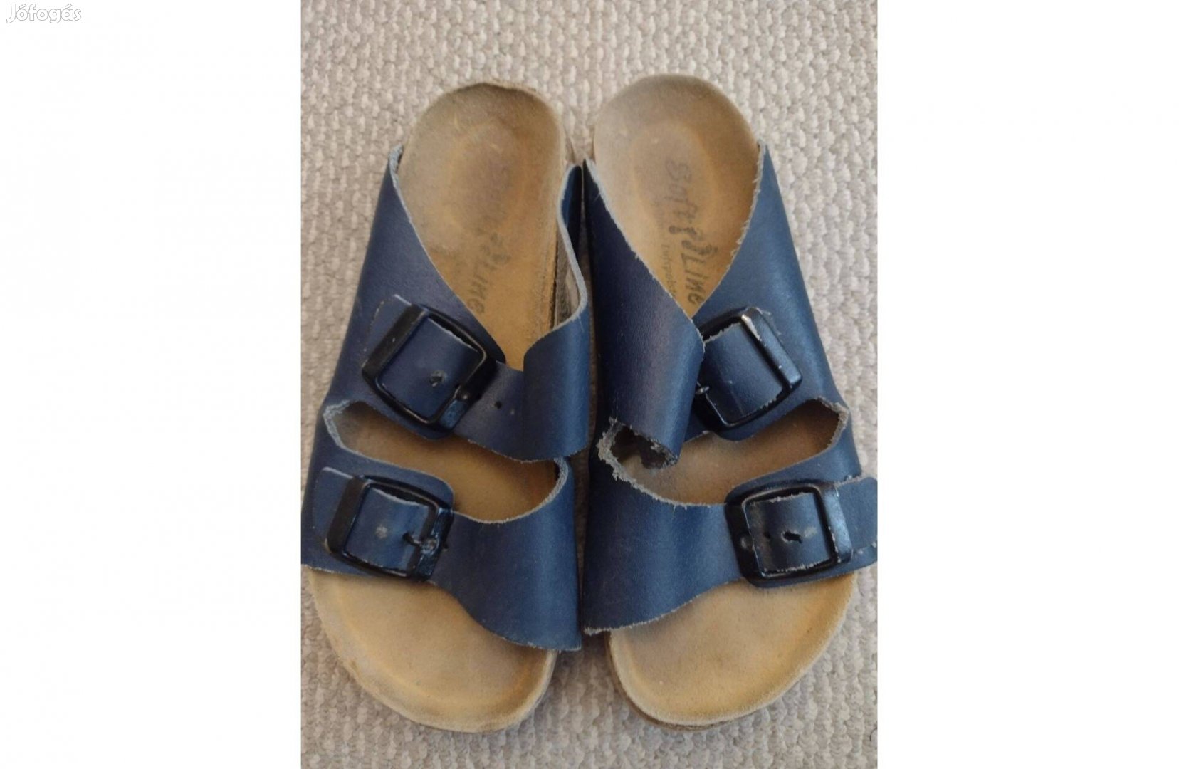 32 fiú papucs, bőr felsőrész