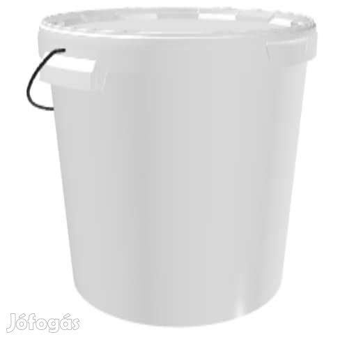 33 Literes Élelmiszeripari MŰanyag Vödör,Tetővel, Fogóval (5529)