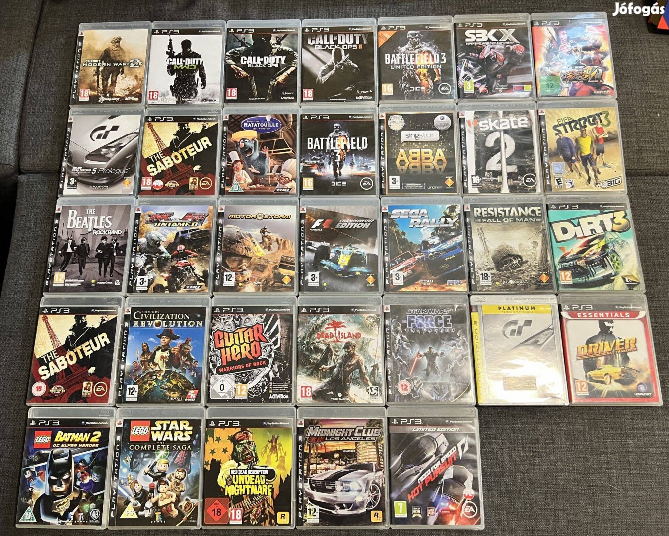 33db Eredeti Playstation 3 PS3 játék LEGO, Driver, NFS, Call of Duty