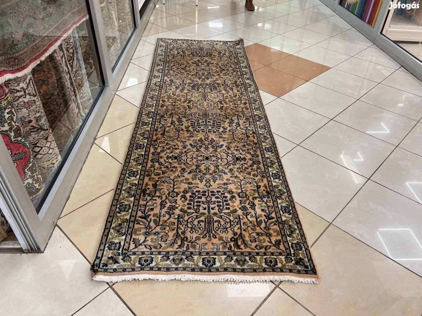 3489 Hindu Sarough kézi gyapjú Perzsa futó Szőnyeg 80X250CM