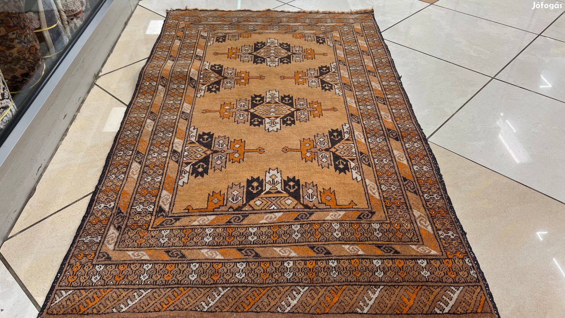 3495 Türkmén yamud kézi gyapjú perzsa szőnyeg 70X120CM ingyen futár