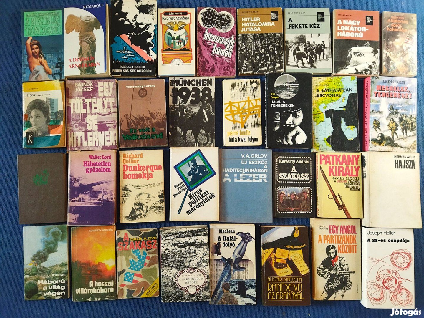 34 db háborús témájú könyv történelmi regény kalandregény