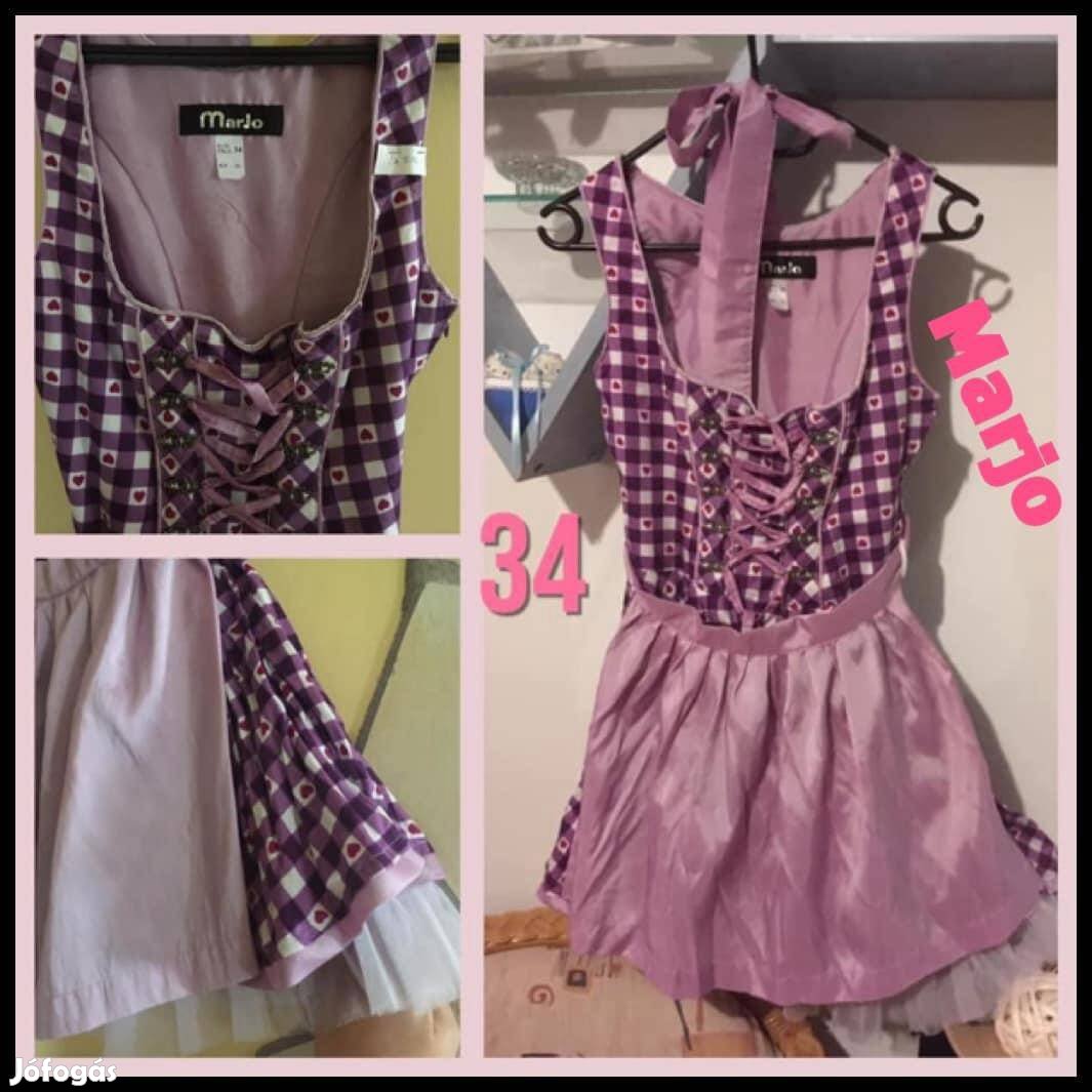 34-es lila mini Dirndl ruha /Marjo/