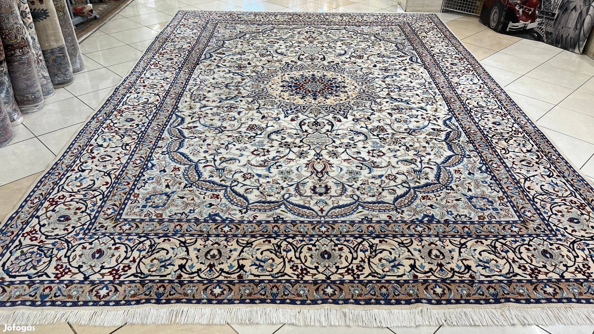 3560 Iráni Nain selyemkontúros kézi gyapjú perzsa szőnyeg 415X292CM
