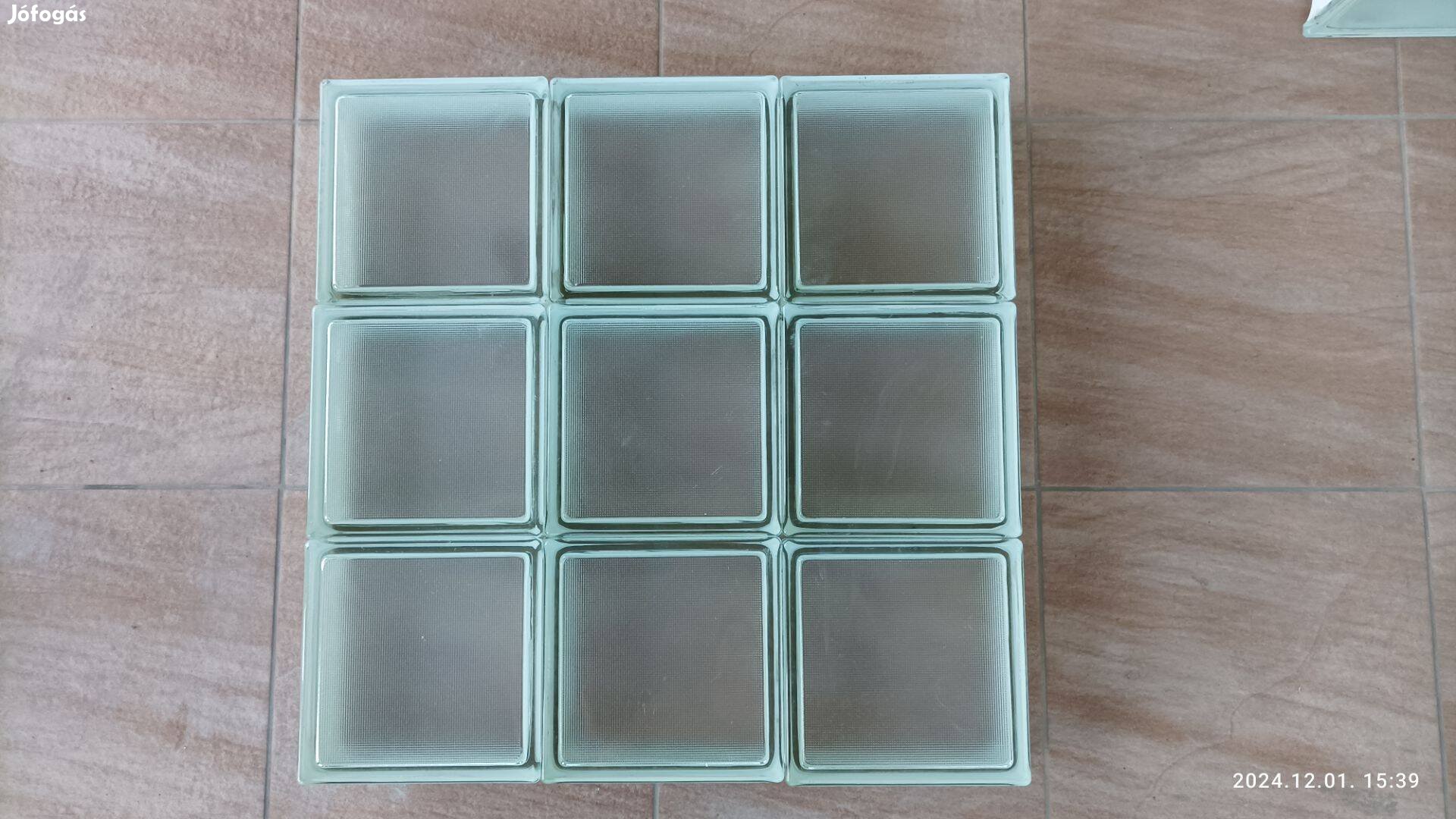 35 db üvegtégla üveg tégla 20x20