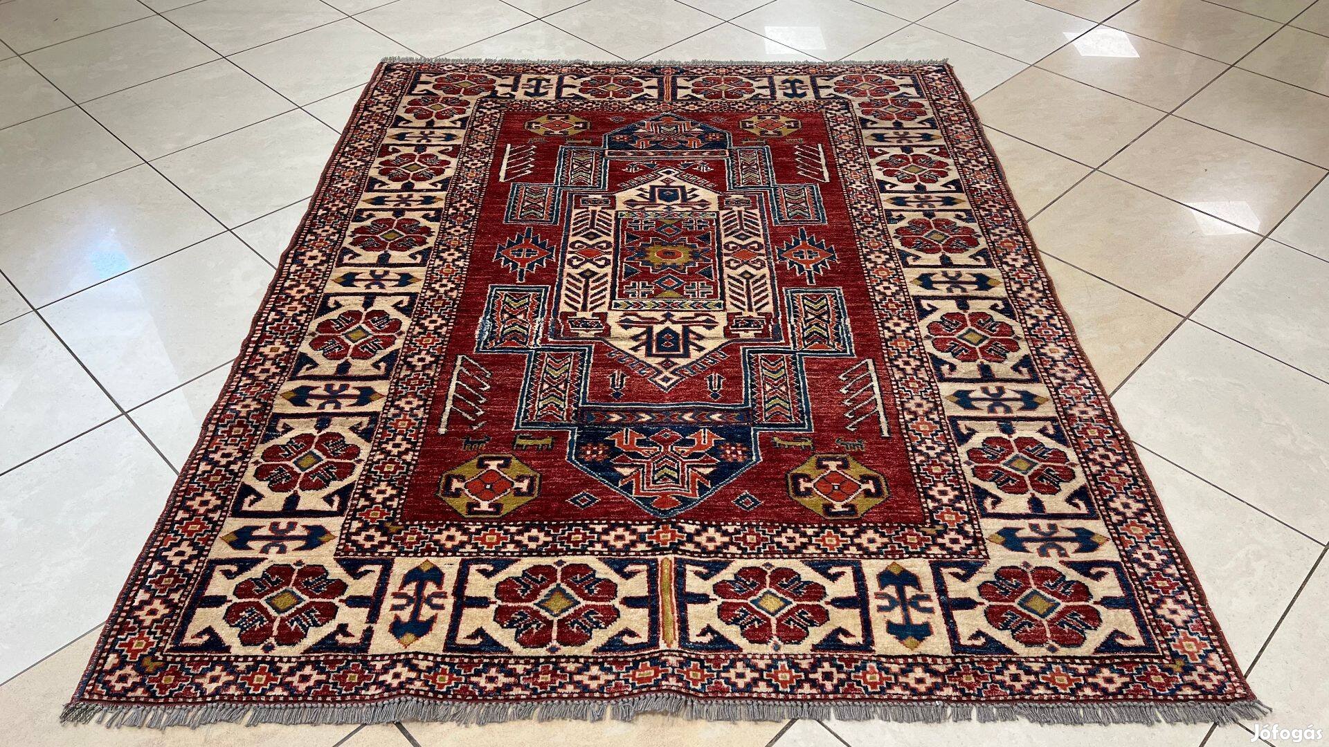 3632 Új Afghan Kazak kézi csomó gyapjú perzsa szőnyeg 160X195CM