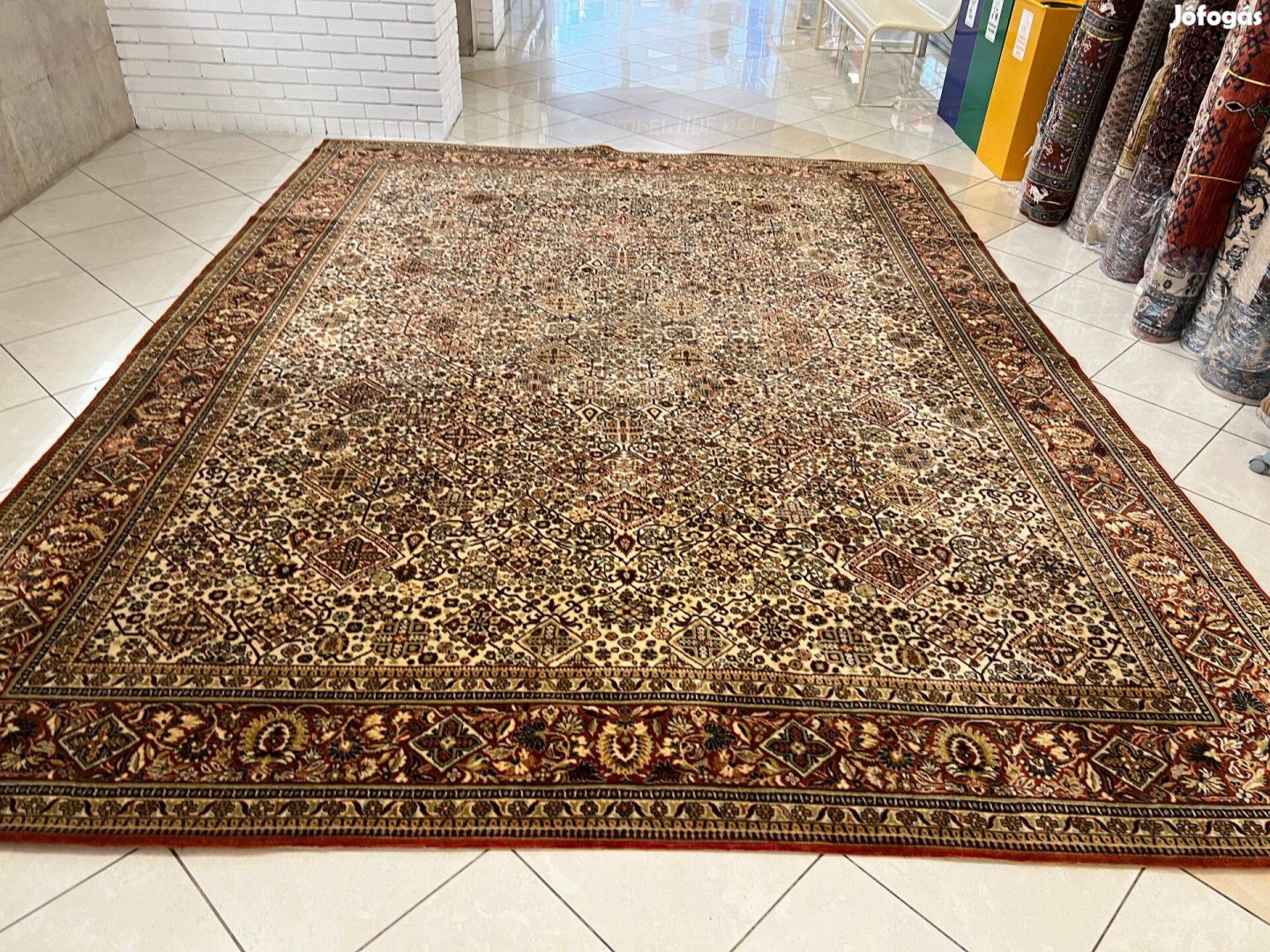 3675 Hatalmas Tabriz mintás gyapjú perzsa szőnyeg 300X400CM ingyen fut