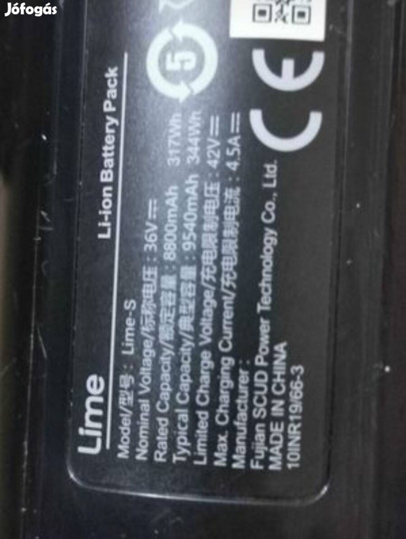 36V 9.5Ah li-ion akkumulátor elektromos kerékpár roller