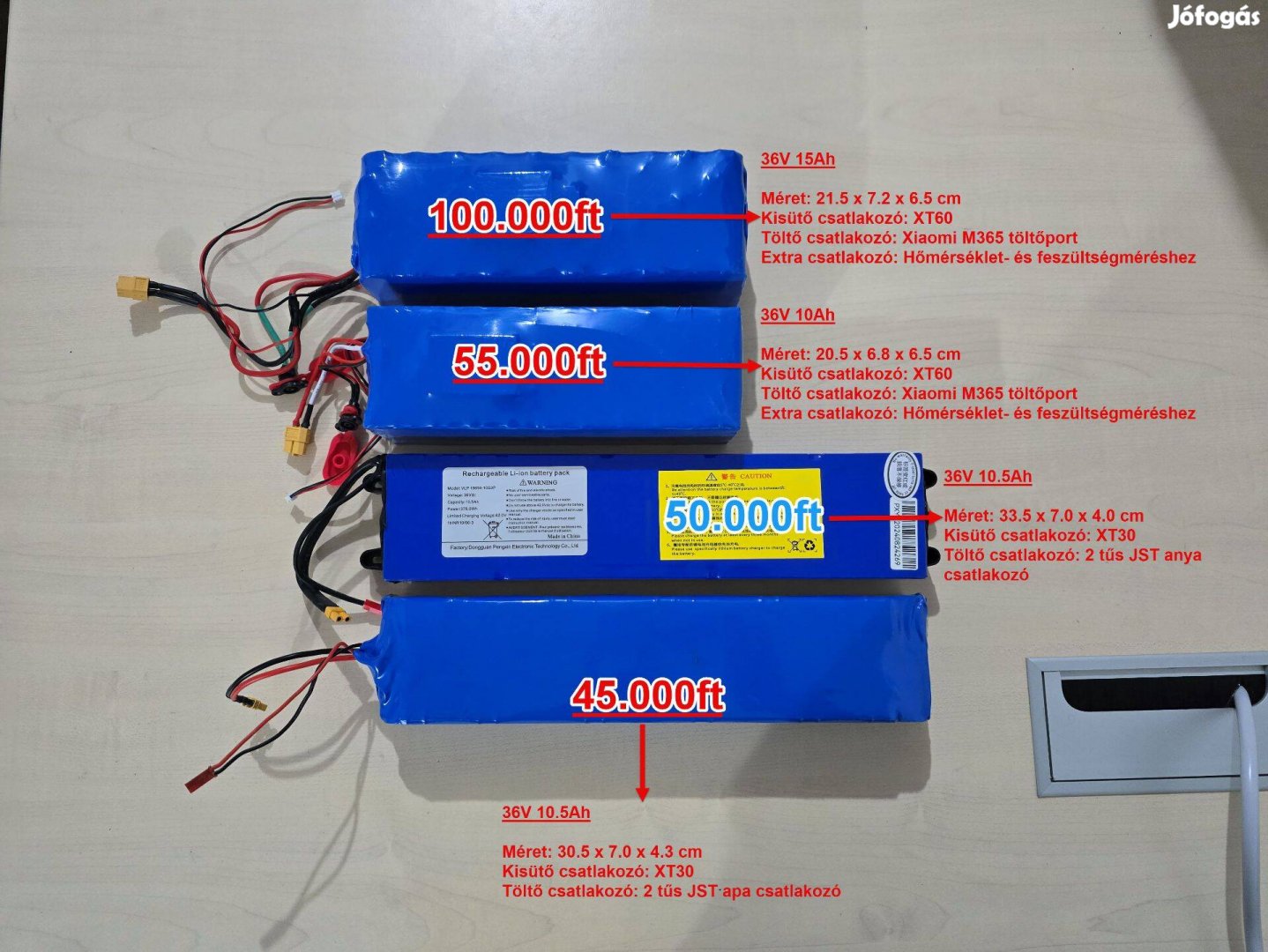 36V lítium-ion akkumulátor elektromos rollerekhez és egyéb járművekhez