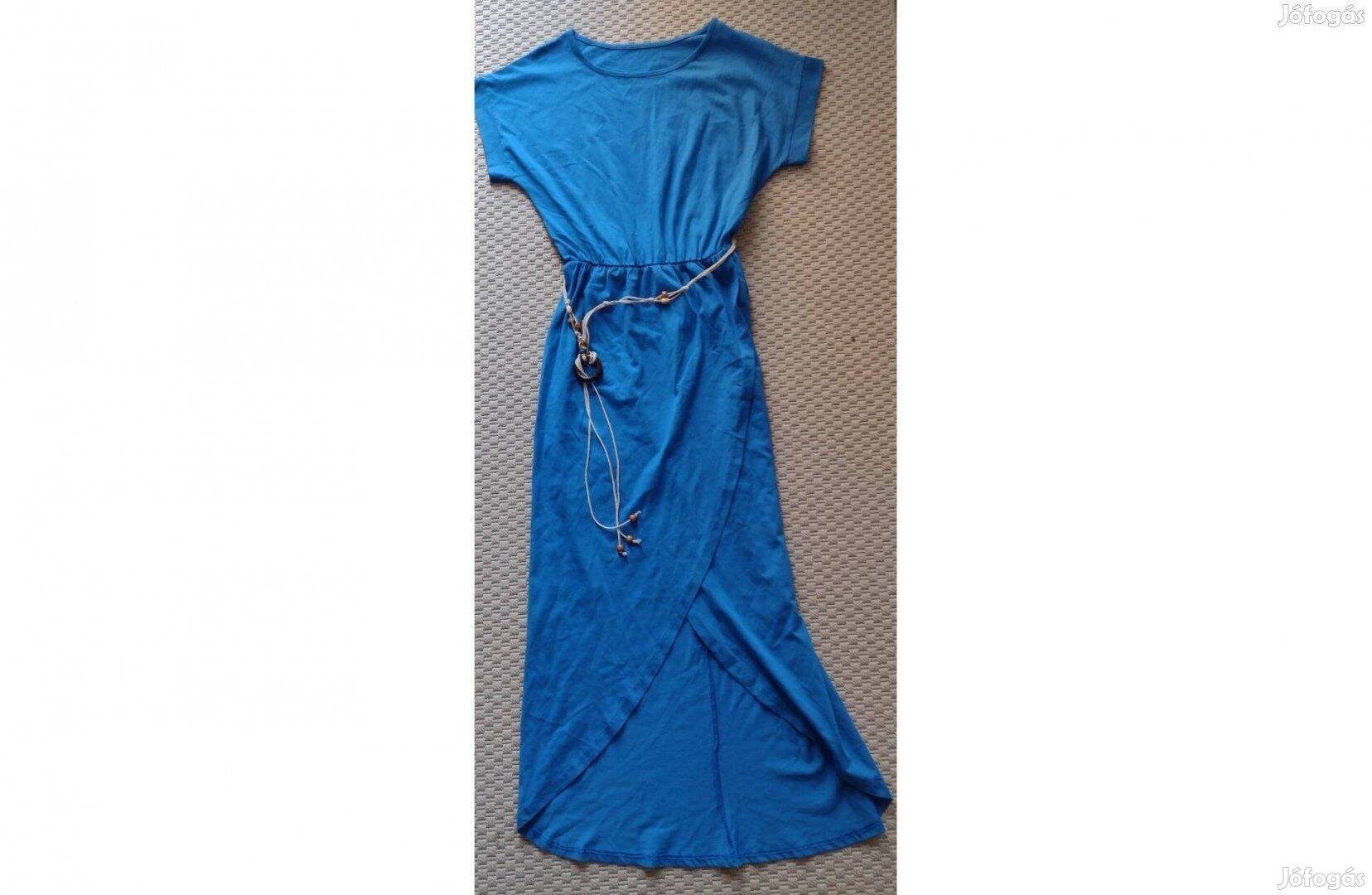 36-38 királykék maxi ruha kagylós övvel