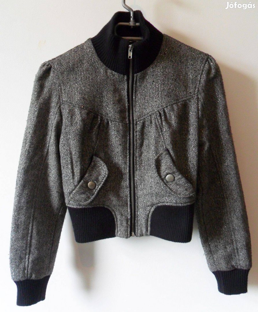 36, S - Select szürke átmeneti dzseki, ezüstszálas, női, lány