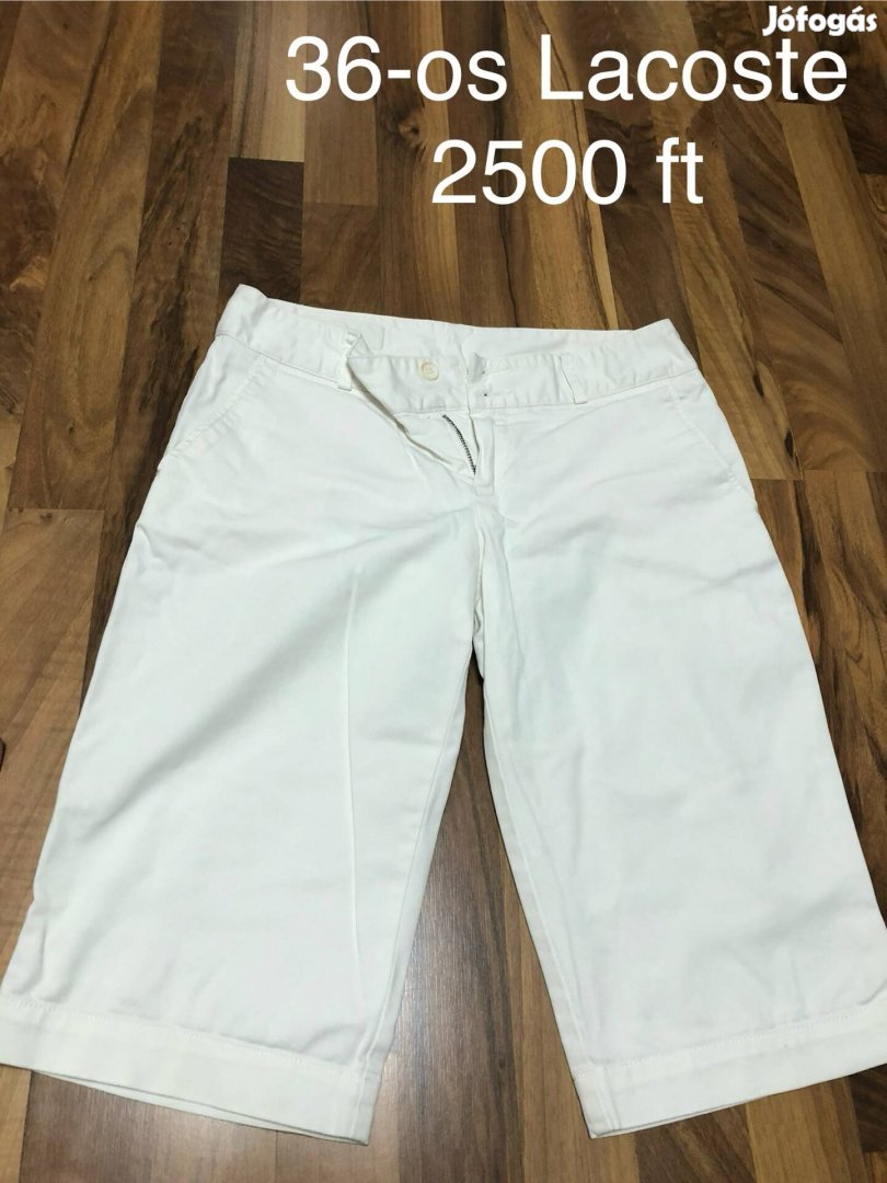 36-os Lacoste fehér rövid nadrág mői