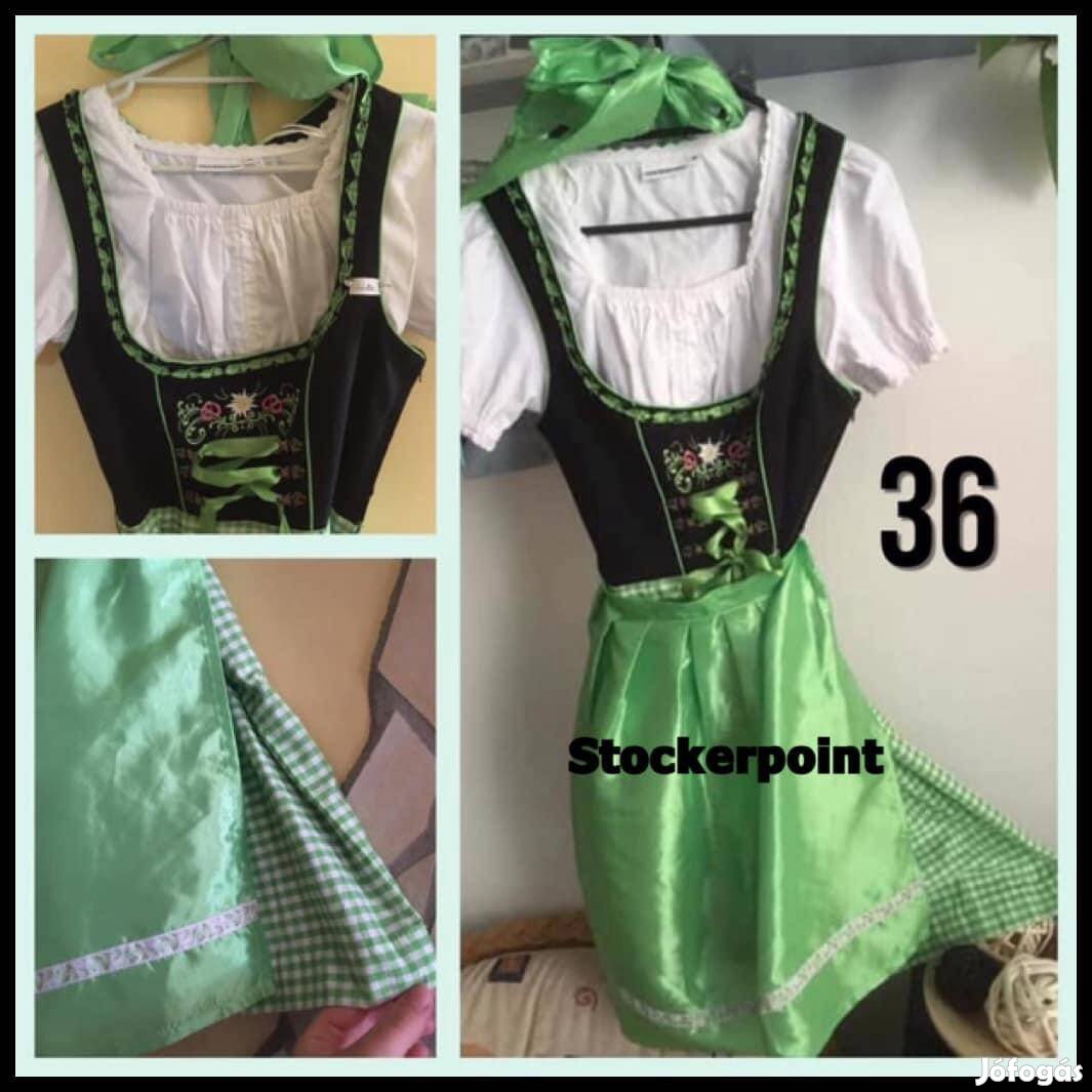 36-os fekete-zöld kockás Dirndl ruha blúzzal /Stockerpoint/