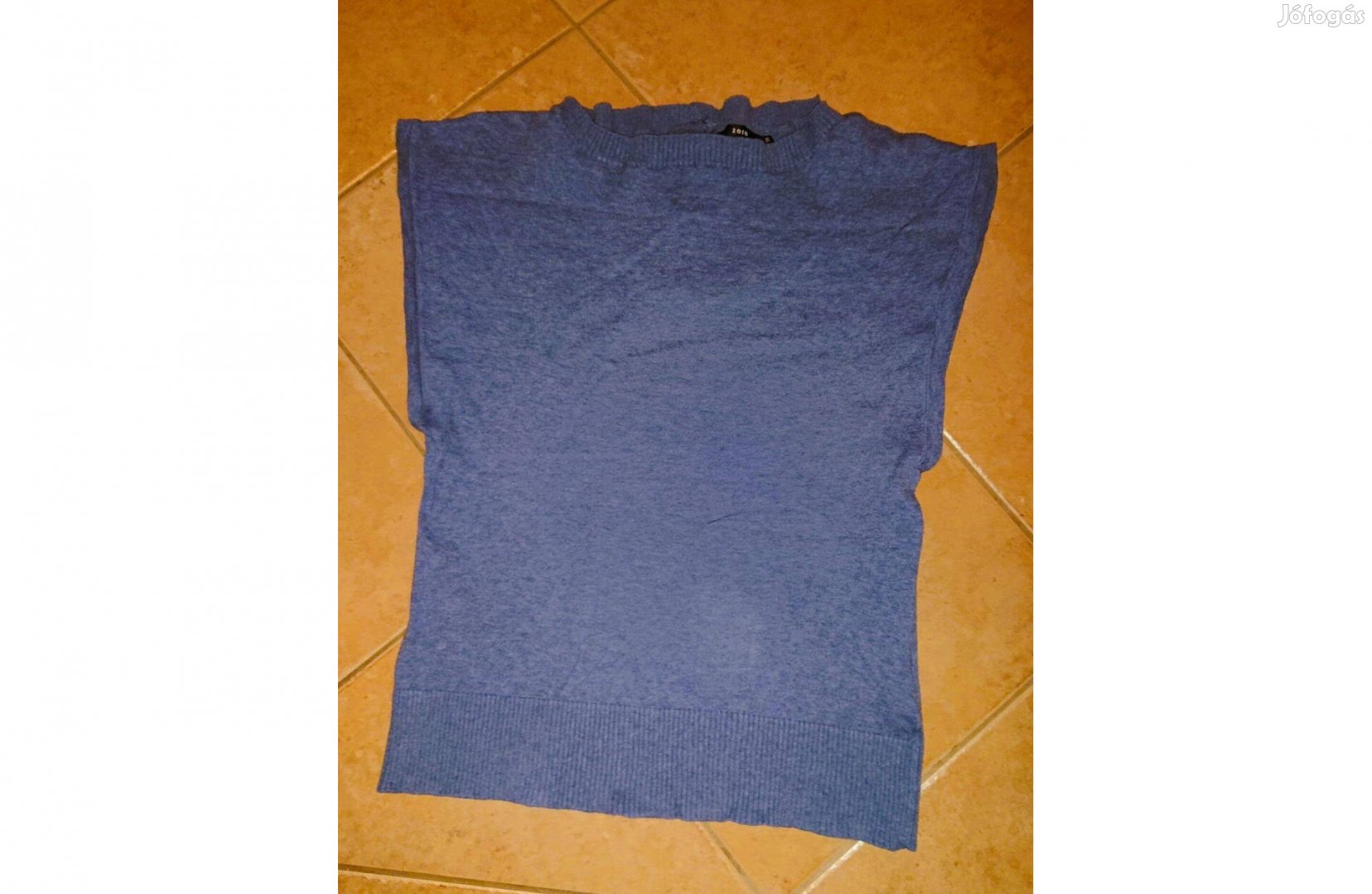 36-os kék kötött mellény - zero
