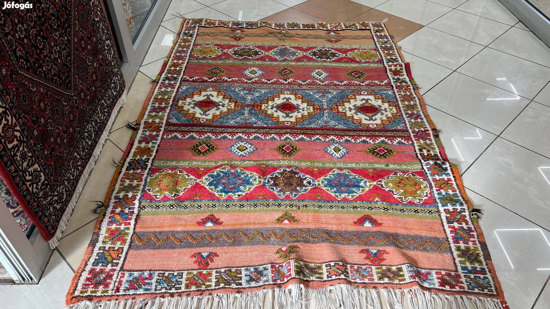 3765 Berber, Kelim ,Kilim 100% Gyapjú Kézi Gyapjú Szőnyeg 132X187CM IN