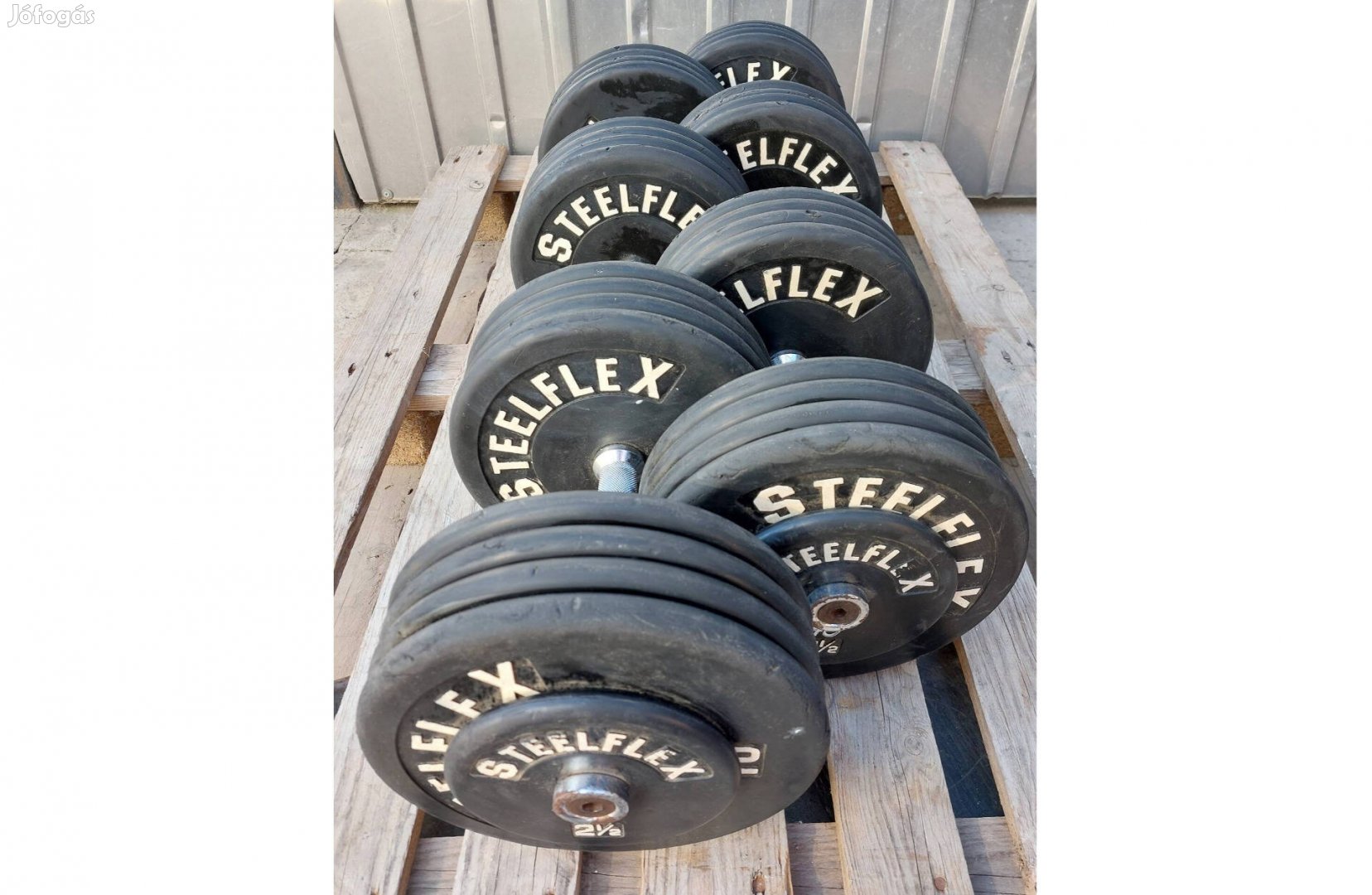 37,5 kg-os Steelflex gumírozott egykezes súlyzó pár