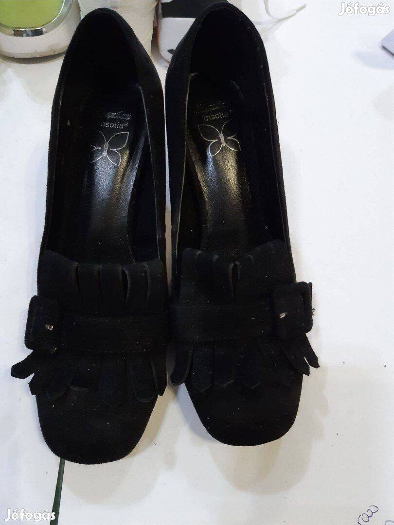 37-es Bata elegáns fekete női cipő