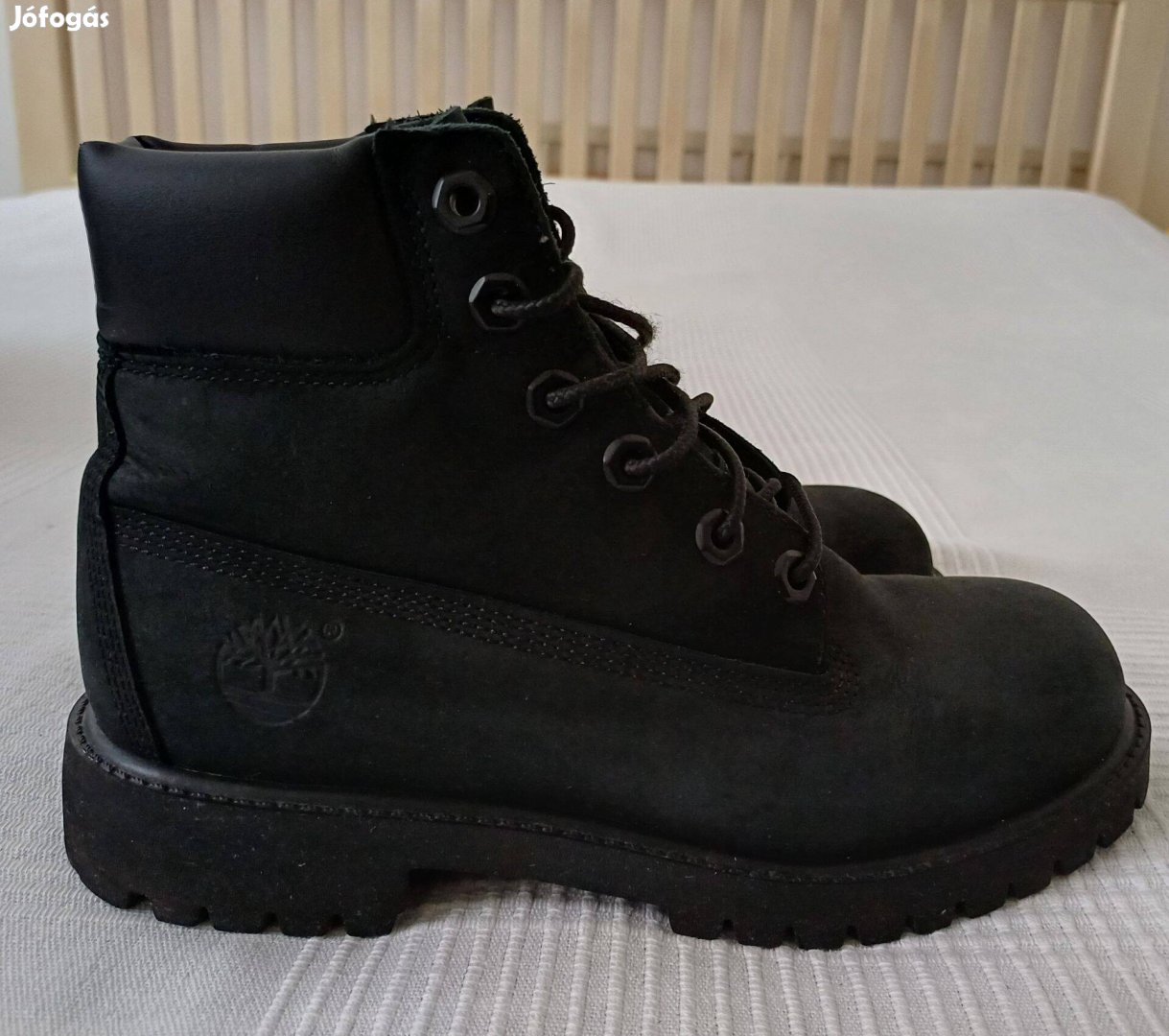 37-es Timberland 12970 fekete bőr bakancs bth 23cm