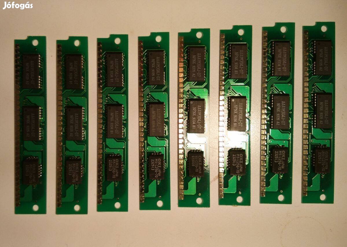 386-os PC RAM (Ver.1) 8db (kb.1993) teszteletlen