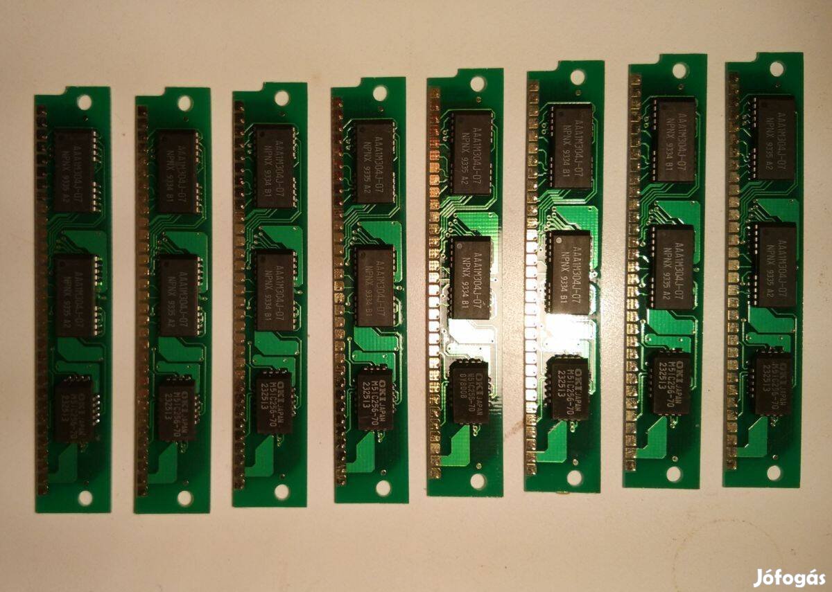 386-os PC RAM (Ver.1) 8db (kb.1993) teszteletlen