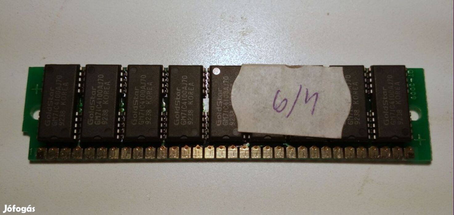 386-os PC RAM (Ver.5) 1db Goldstar (kb.1992) teszteletlen