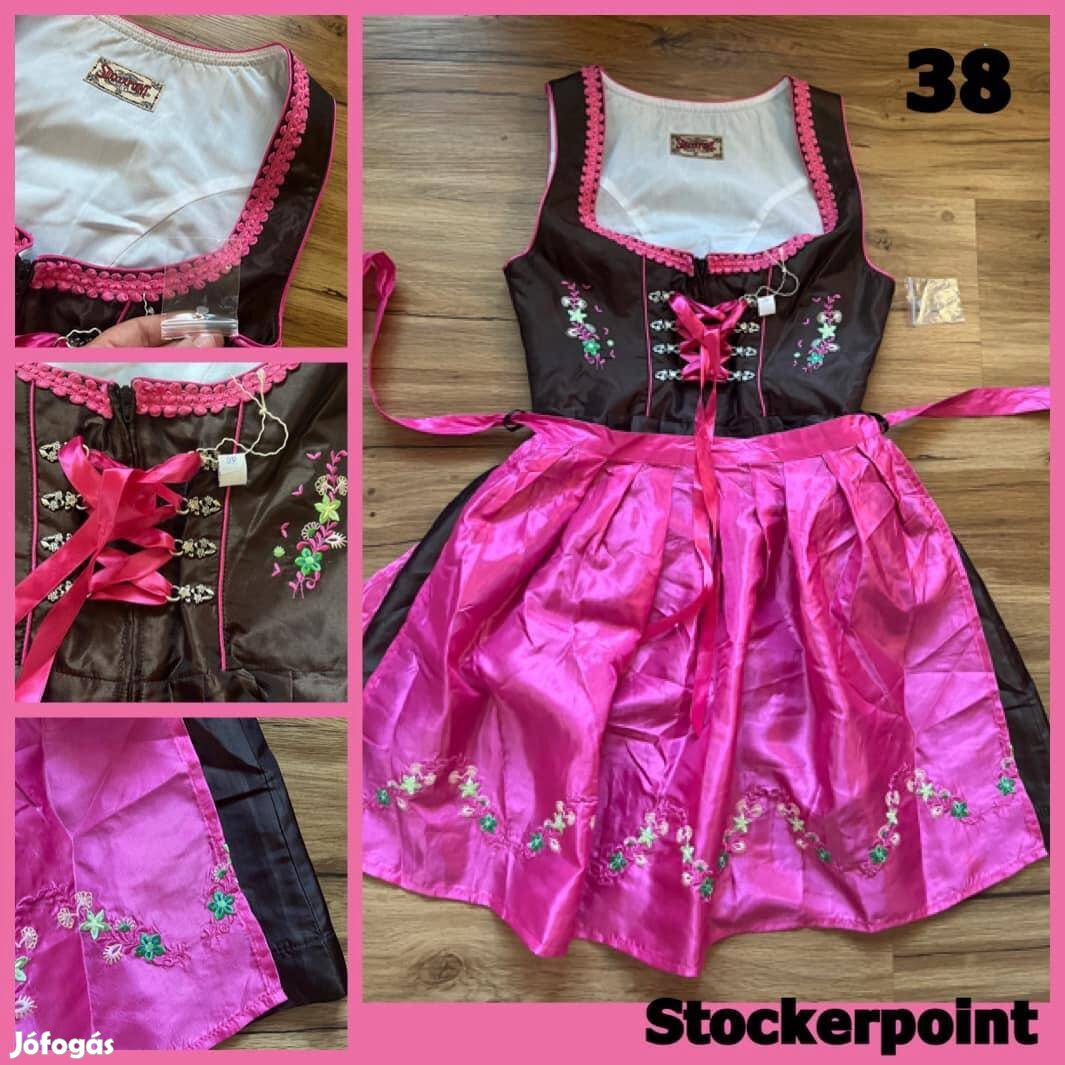 38-as barna-pink Dirndl ruha /Új/