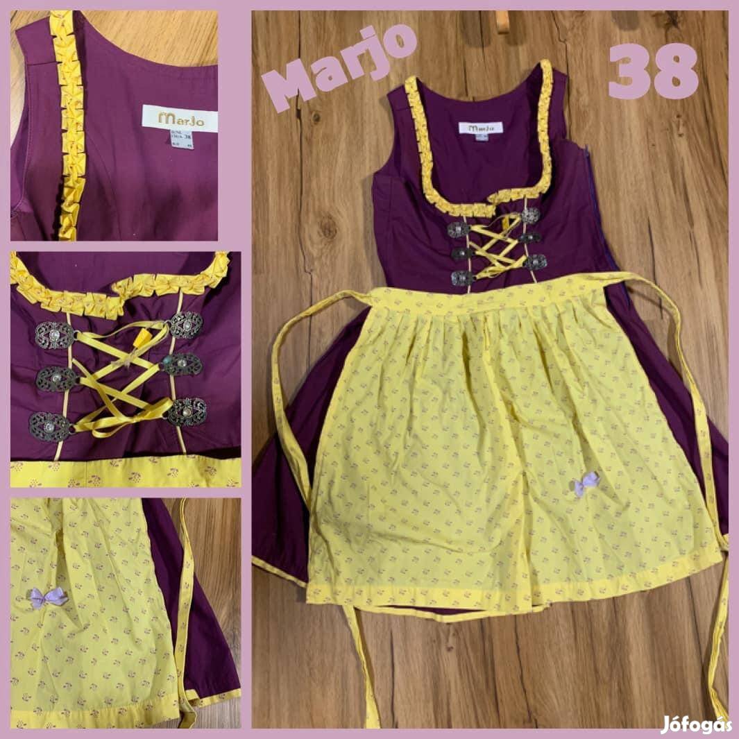 38-as sárga-lila Dirndl ruha /Marjo/