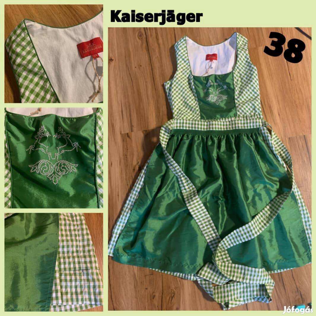 38-as zöld kockás Dirndl ruha /Kaiserjäger/