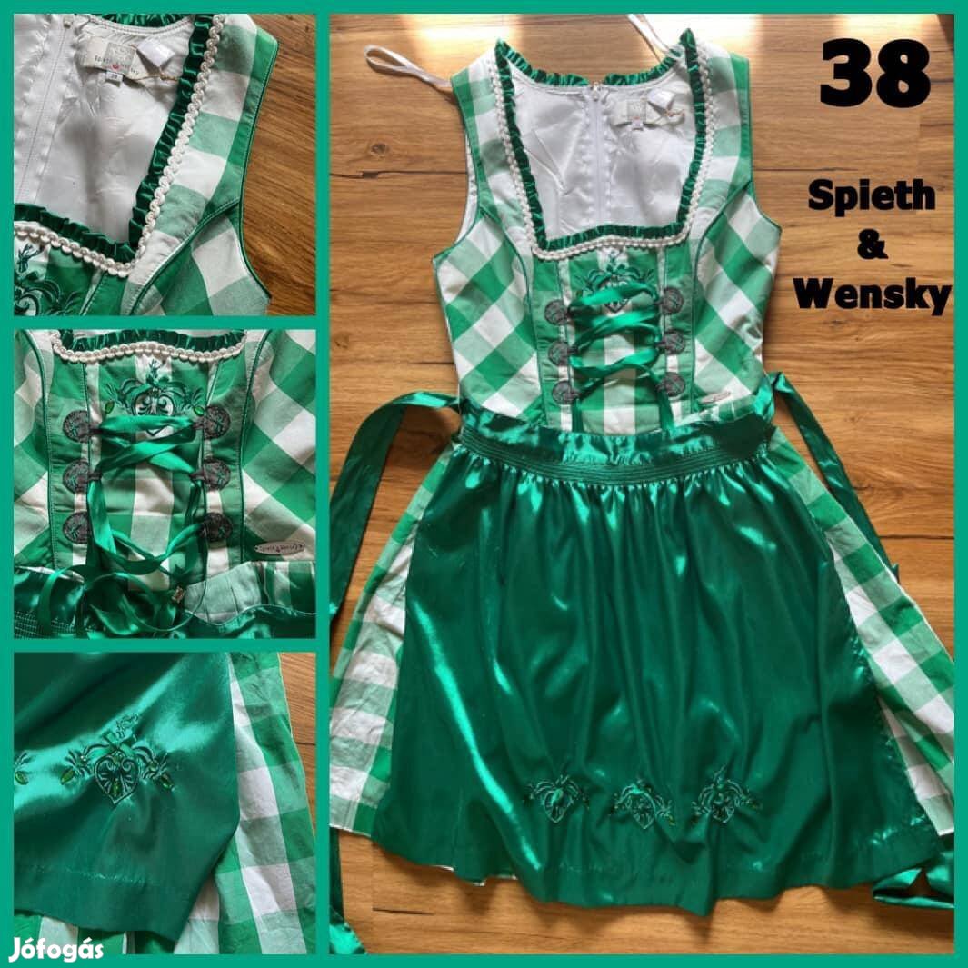 38-as zöld kockás Dirndl ruha /Spieth&Wensky/