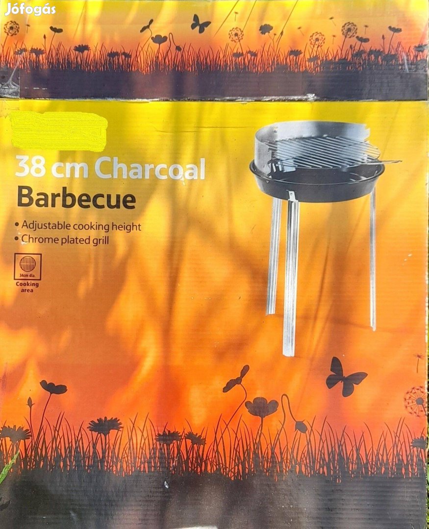 38 cm-es új, faszenes grillsütő, barbecue eladó