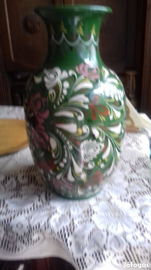 38 cm kerámia padló váza kézel festett szép és jó állapotba eladó