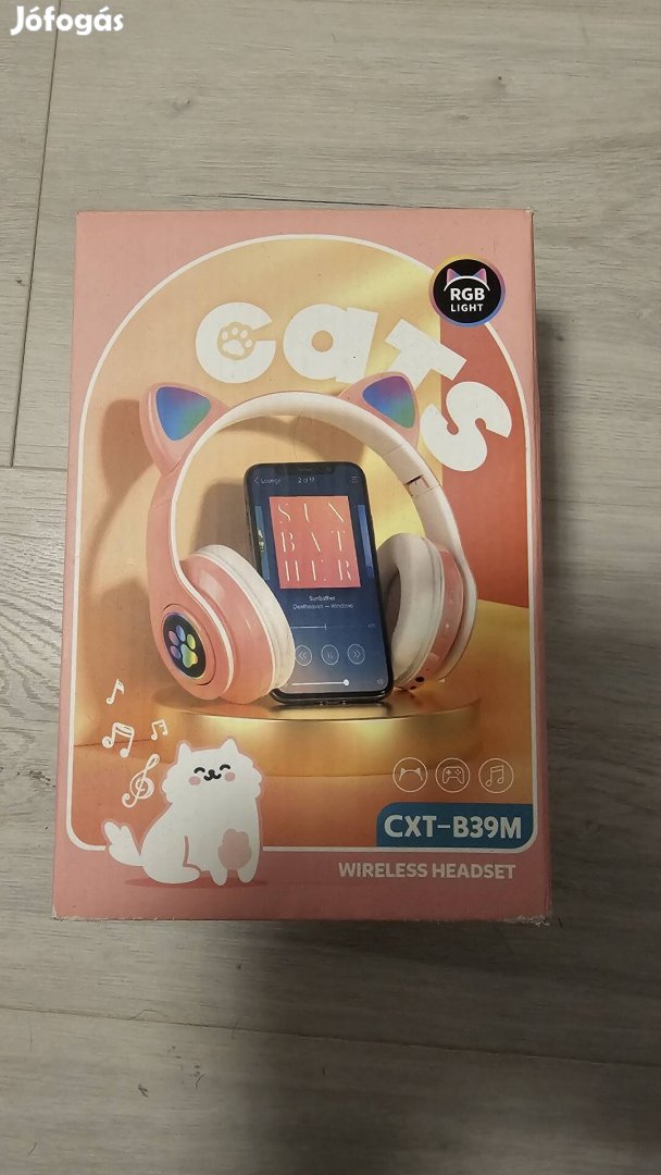 39M Cats RGB wireless fejhallgató headset