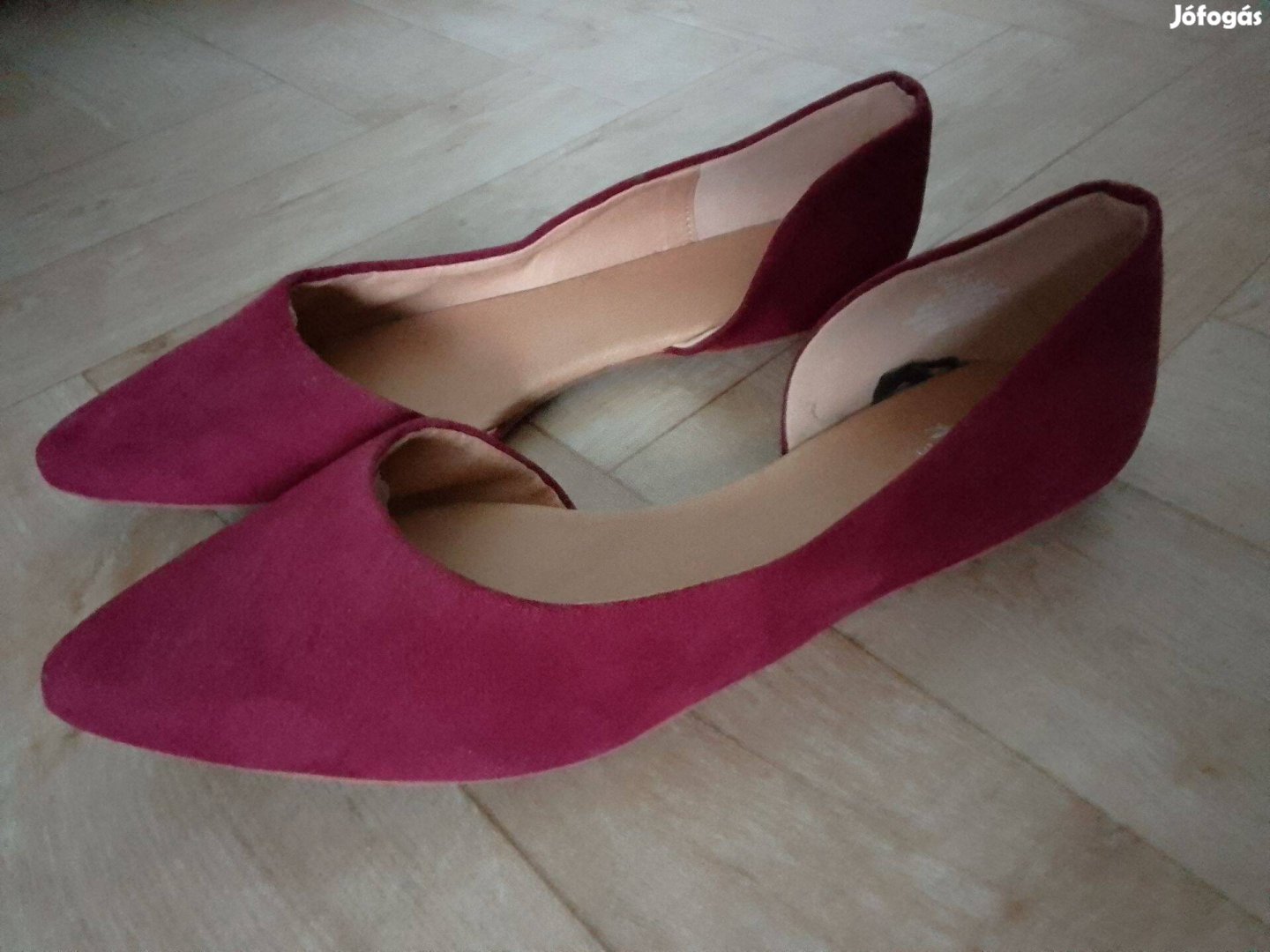39-es burgundi bordó színű H&M balerina cipő