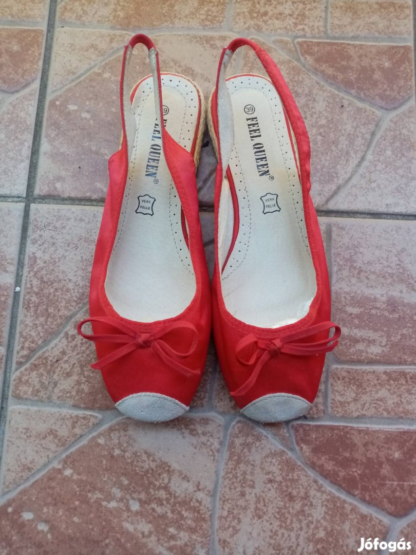 39 es könnyű sejem szatén piros szandál cipő