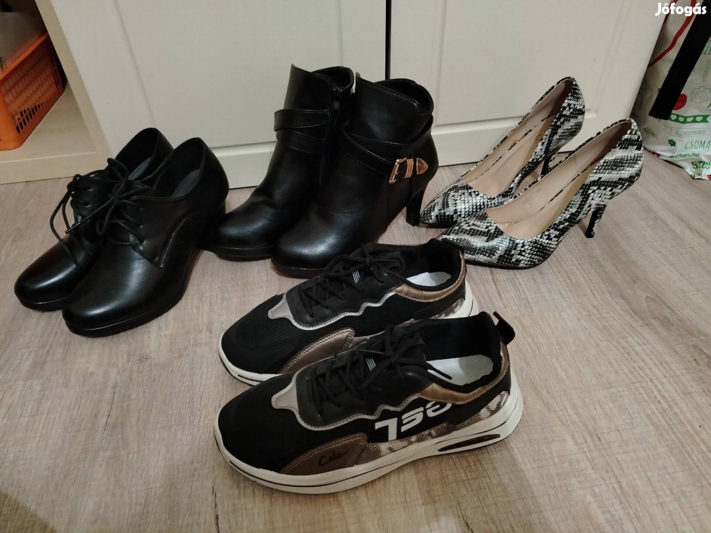 39-es női cipő csomag, új és újszerű állapotban