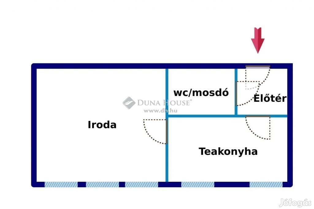 39 nm-es iroda eladó Baja