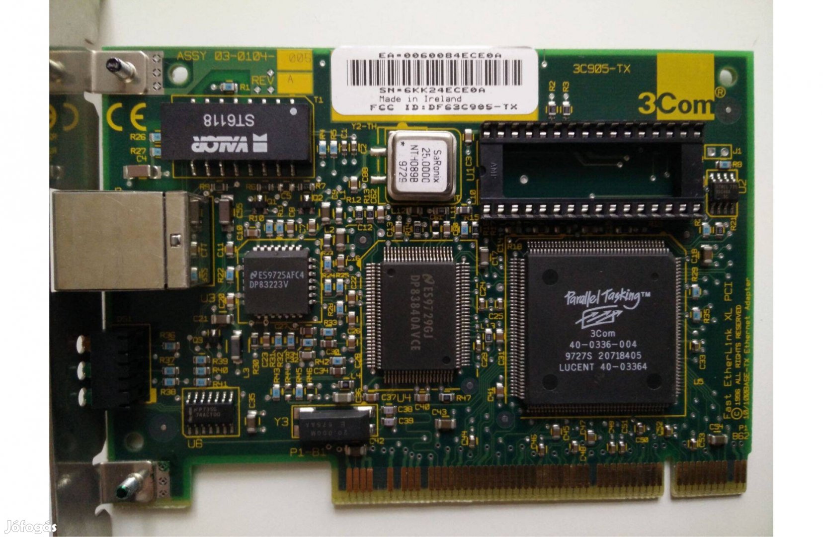 3Com 3C905-TX retro PCI Fast Ethernet kártya