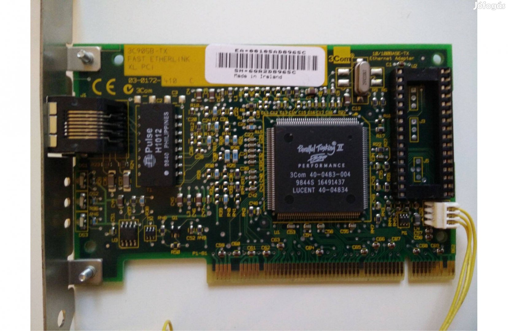 3Com Etherlink 3C905B-TX retro PCI Fast Ethernet kártya WoL kábellel