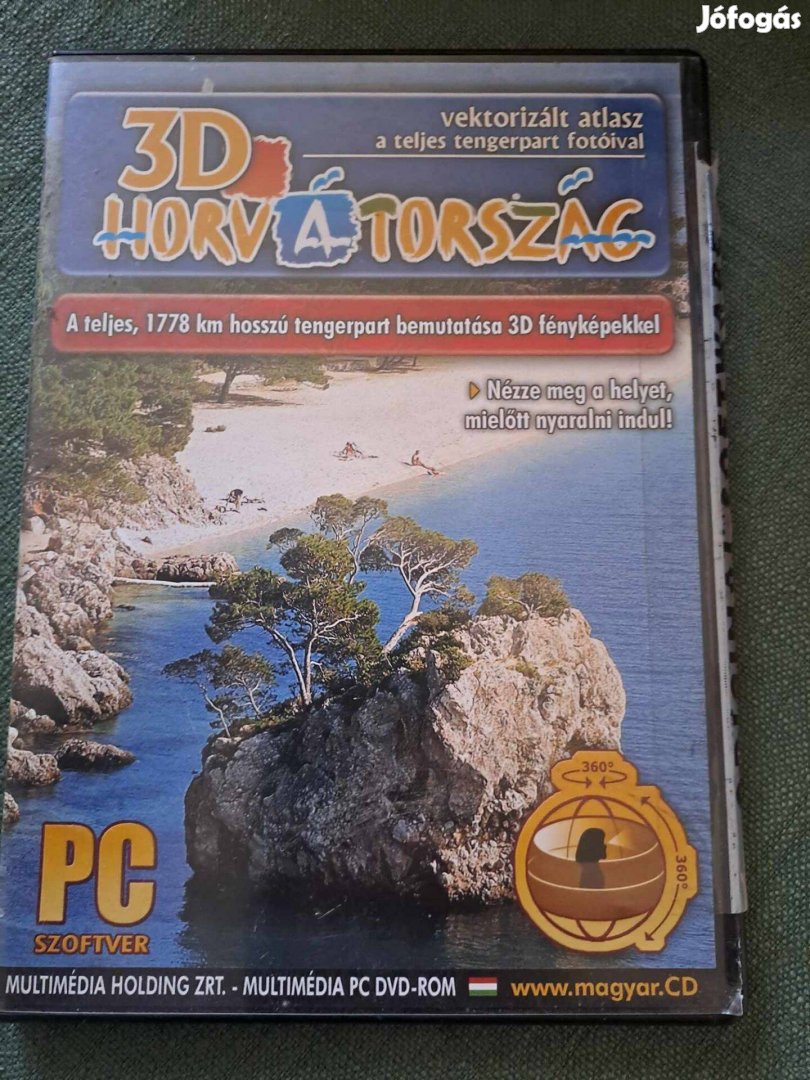 3D Horvátország vektorált atlasz PC szoftver - bontatlan