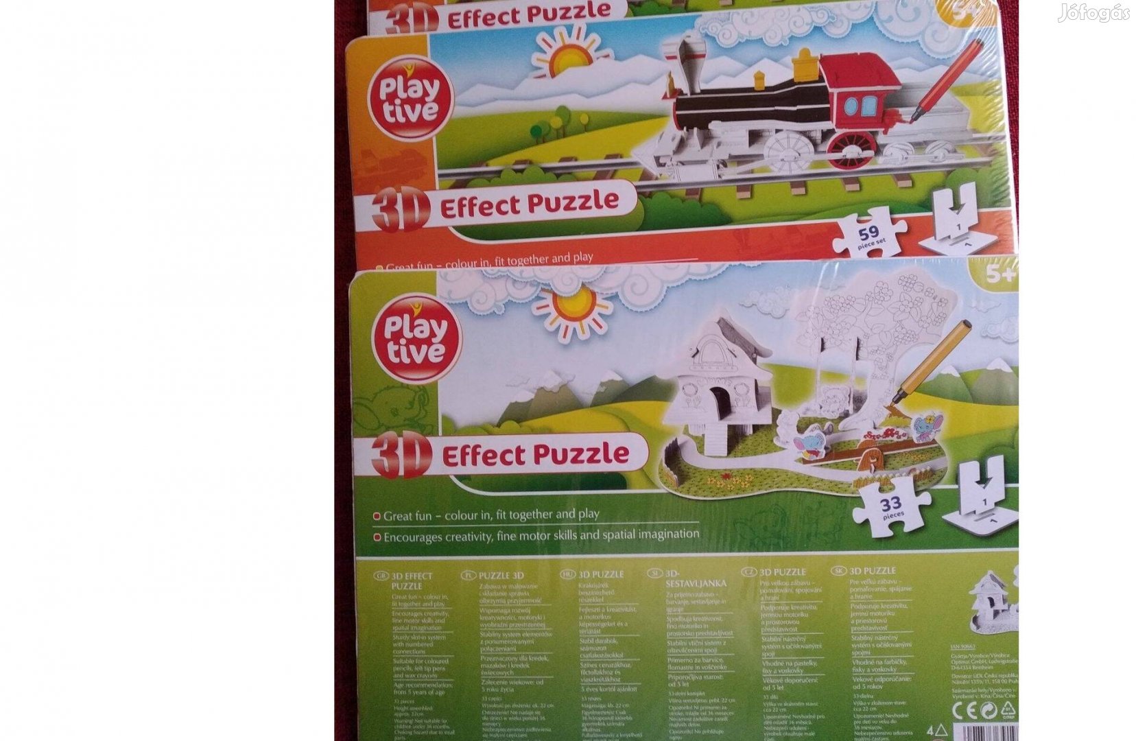 3D Puzzle, kreatív igényes játék! festhető, új