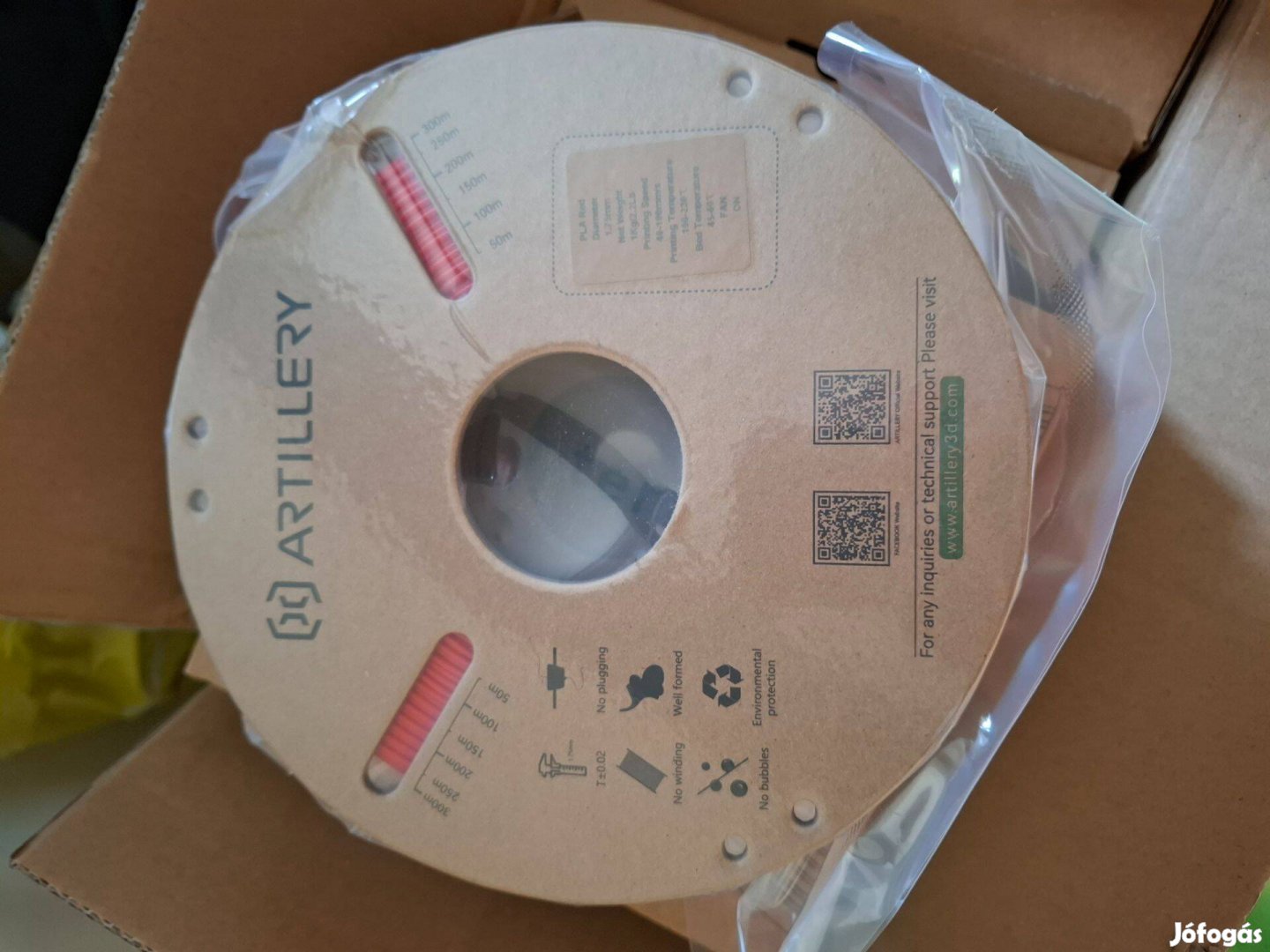 3D nyomtatóhoz 1kg bontatlan PLA filament eladó. 10db van, egyben is