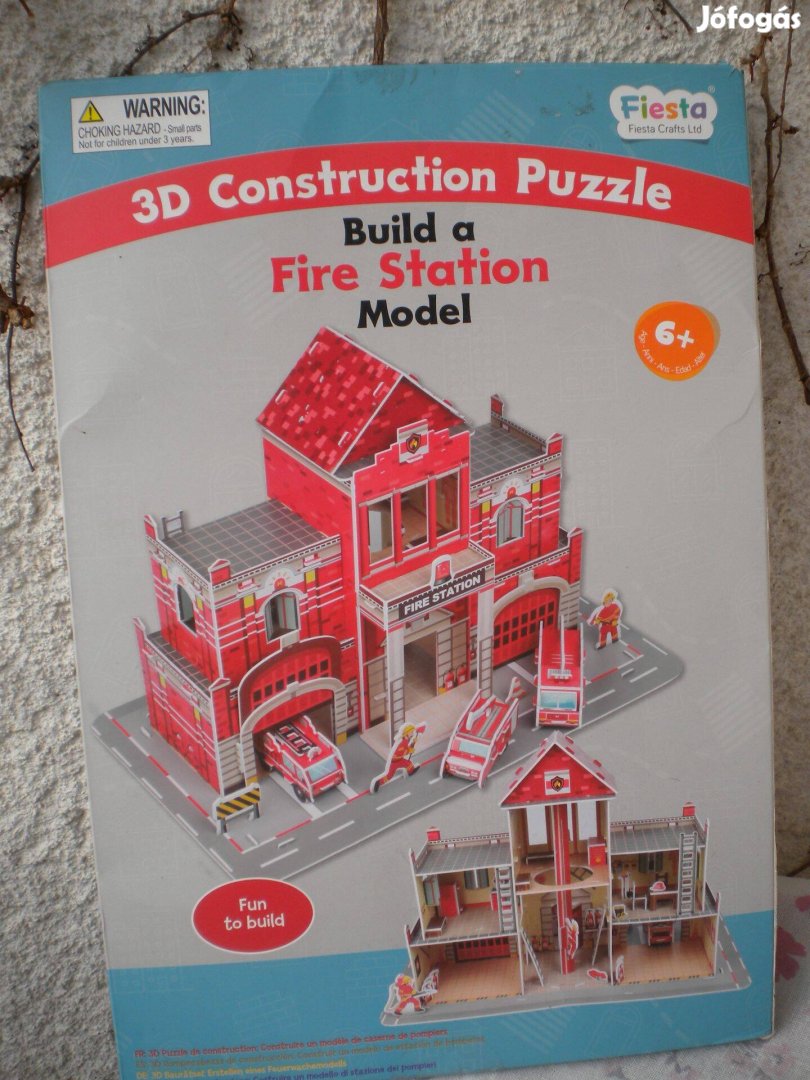 3D puzzle tűzoltóság épület