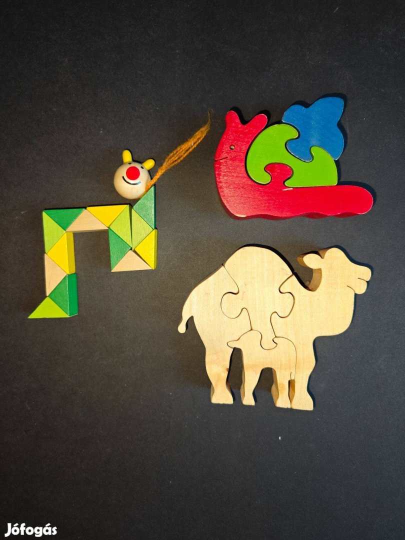 3D-s fa teve, csiga, kukac puzzle